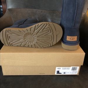 Brand new. Classic Short Uggs. Navy blue. Size 6.